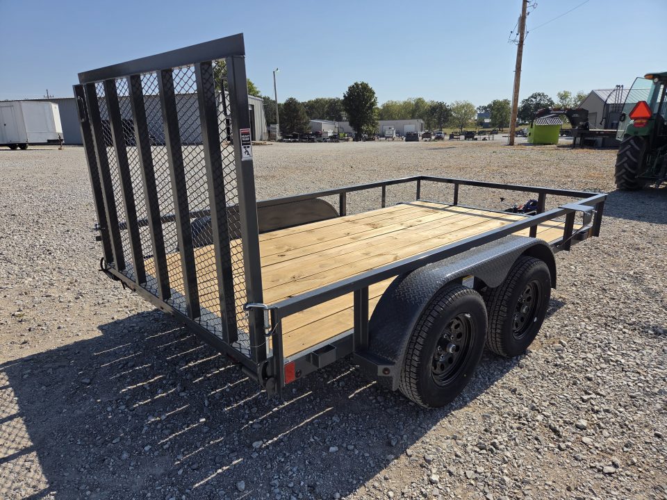 New 2027 Lamar 77X12 TANDEM 7K TUBETOP UTILITY W/4' SPRING GATE