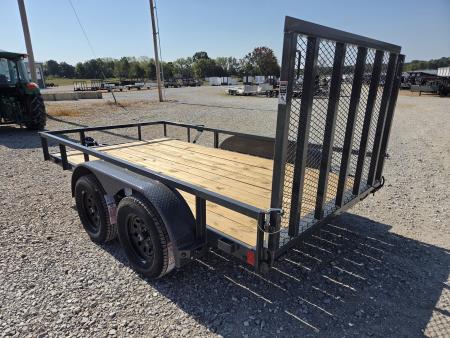New 2027 Lamar 77X12 TANDEM 7K TUBETOP UTILITY W/4' SPRING GATE
