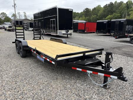 New 2027 Triple Crown 7X20 Equipment Trailer, 5' Swing Up Ramps, Beavertail, Removable Fender, 14K GVWR