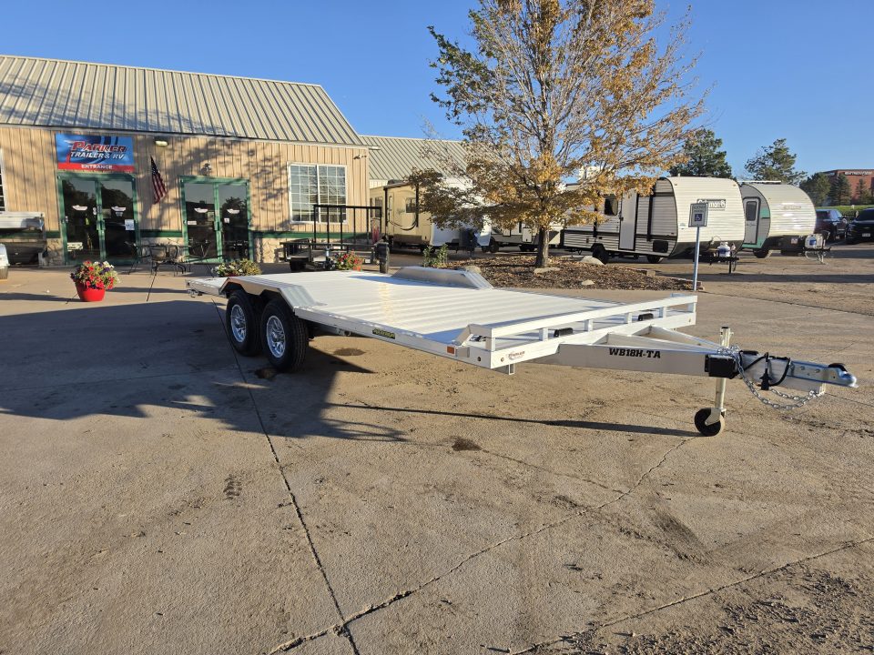 New 2027 Aluma WB18H-TA-EL-DOF-R-RR-RTD Flatbed Trailer