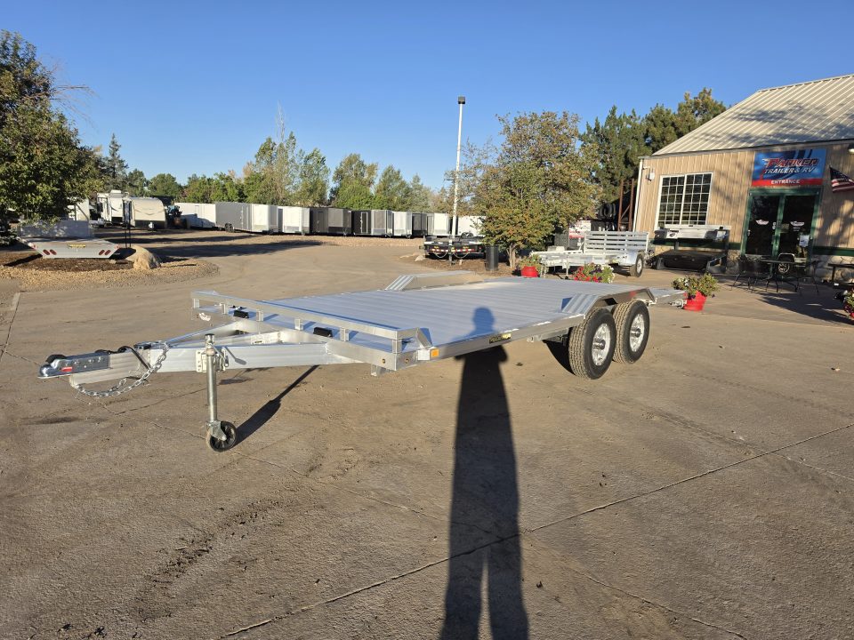 New 2027 Aluma WB18H-TA-EL-DOF-R-RR-RTD Flatbed Trailer