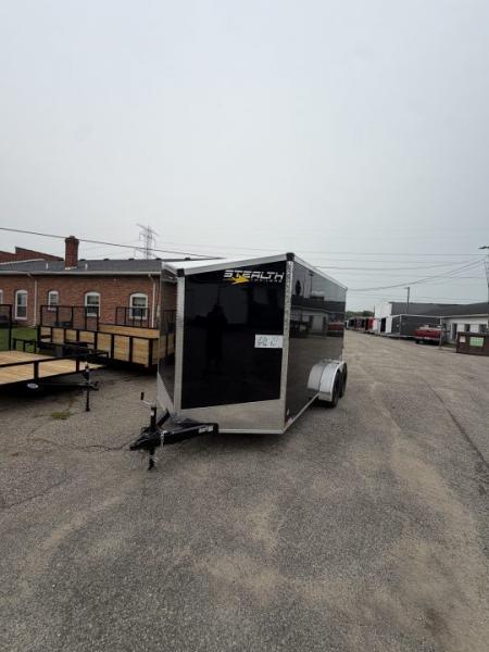 New 2027 Stealth 7 X 14 Cargo / Enclosed Trailer with Ramp Door and 6ft 6in interior Height Screwless - Light Lid Roof