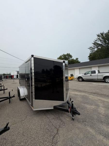 New 2027 Stealth 7 X 14 Cargo / Enclosed Trailer with Ramp Door and 6ft 6in interior Height Screwless - Light Lid Roof