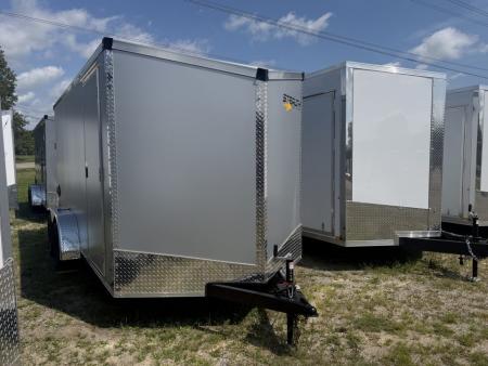 New 2027 Stealth 7 X 14 Cargo / Enclosed Trailer with Ramp Door and 6ft 6in interior Height Screwless - Light Lid Roof