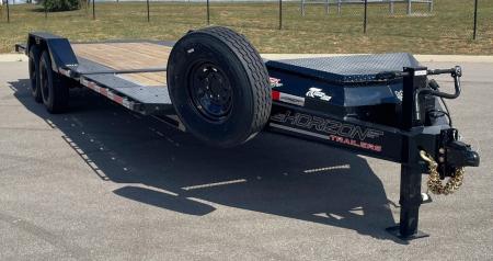 New HORIZON 24’x 83” ETZ GRAVITY TILT DECK EQUIPMENT TRAILER Drive Over Fenders-17K (GVWR), in Deck Storage