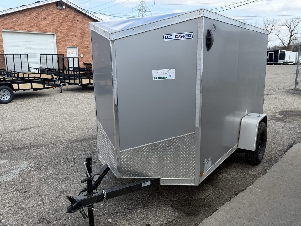New 2027 US Cargo 5 x 10 Enclosed Trailer Ramp Door with 5FT 6IN INTERIOR - Screwless Exterior w/Upgraded Options