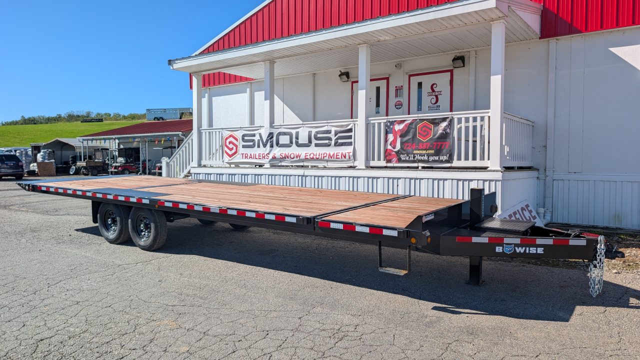 New 2027 BWise 26' (4' Stationary + 22' TILT) Deckover POWER Split Tilt Trailer