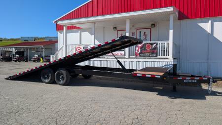 New 2027 BWise 26' (4' Stationary + 22' TILT) Deckover POWER Split Tilt Trailer