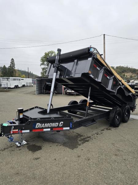 New 15500 GVWR DUMP TRAILER 2027 Diamond C LPT207 82X14 LOW PROFILE CARBON METALLIC