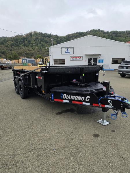 New 15500 GVWR DUMP TRAILER 2027 Diamond C LPT207 82X14 LOW PROFILE ONYX BLACK
