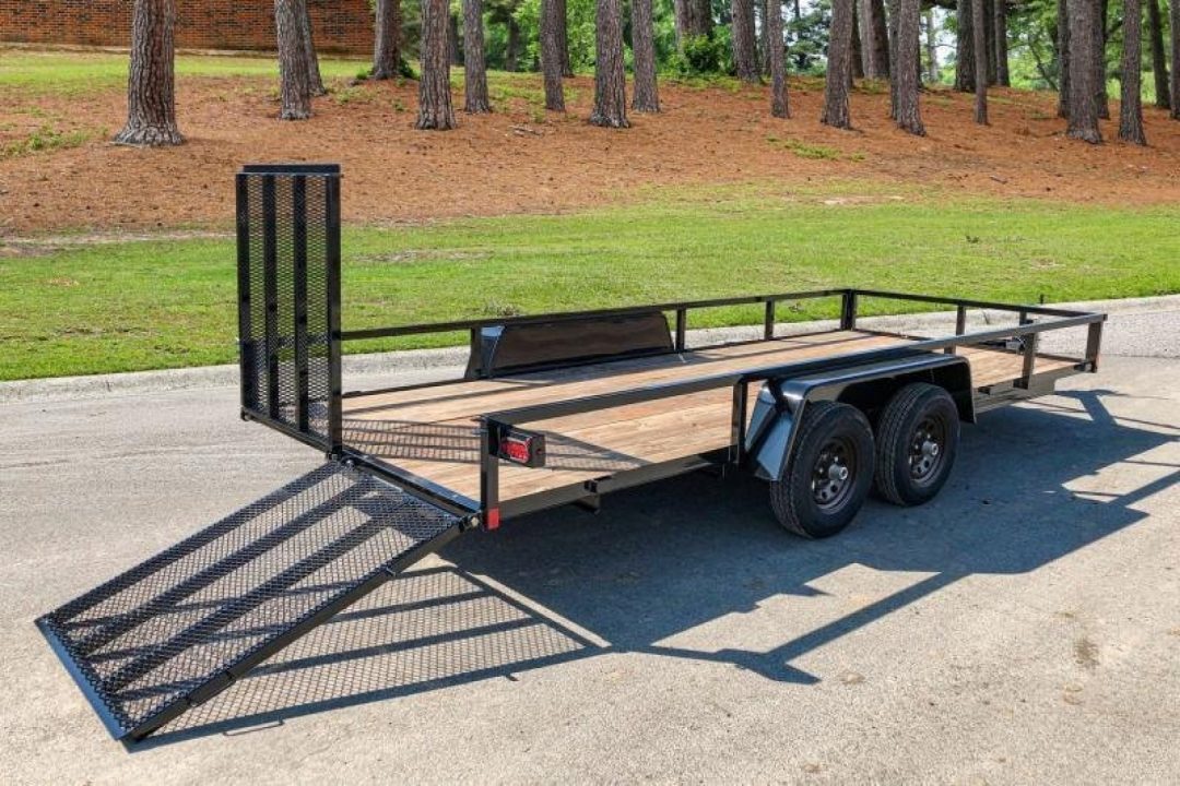 New 2027 BWise 7x14 Utility Trailer w/ Split Landscape Gate
