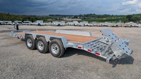New 2027 BWise 22' (19+3) HD Lo Pro TRI-AXLE Equipment Hauler (21000# GVW)