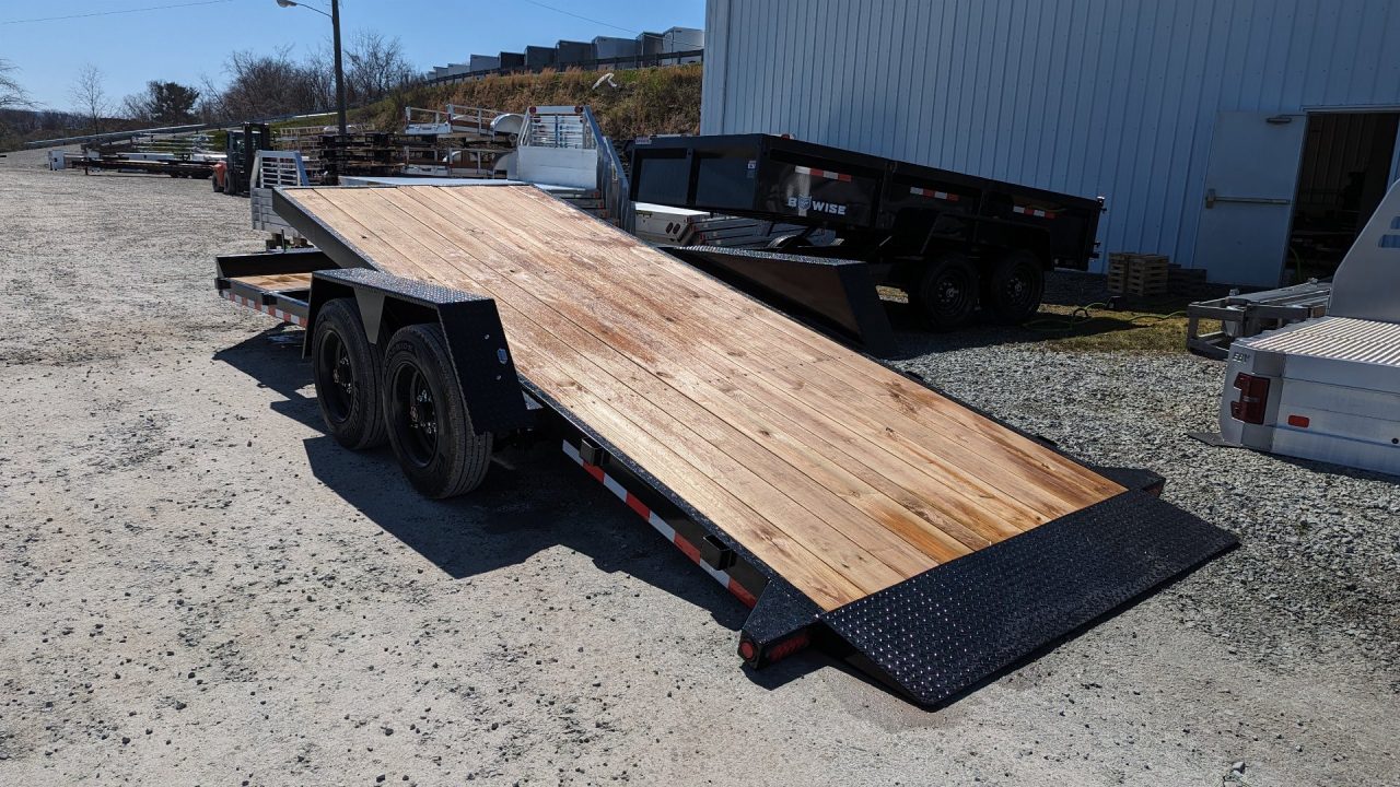 New 2027 BWise 20' (4+16) Lo Pro Gravity Tilt Trailer w/ Adjustable Cushion Cylinder