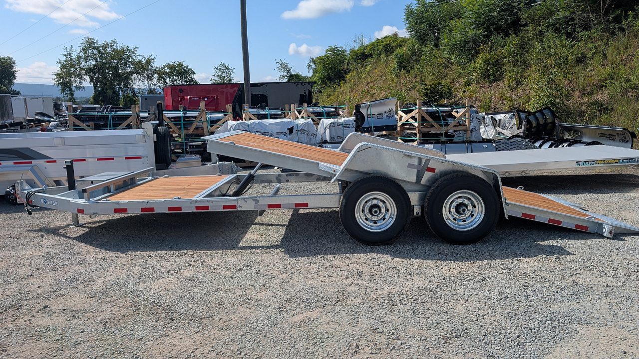 New 2027 BWise 20' HD (4+16) Lo Pro GALVANIZED Power Split Equipment Tilt Trailer