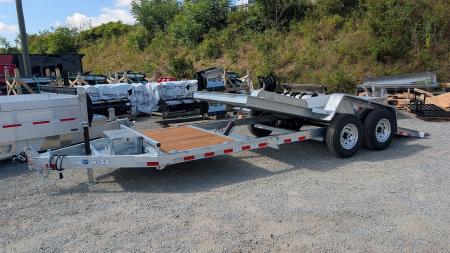 New 2027 BWise 20' HD (4+16) Lo Pro GALVANIZED Power Split Equipment Tilt Trailer