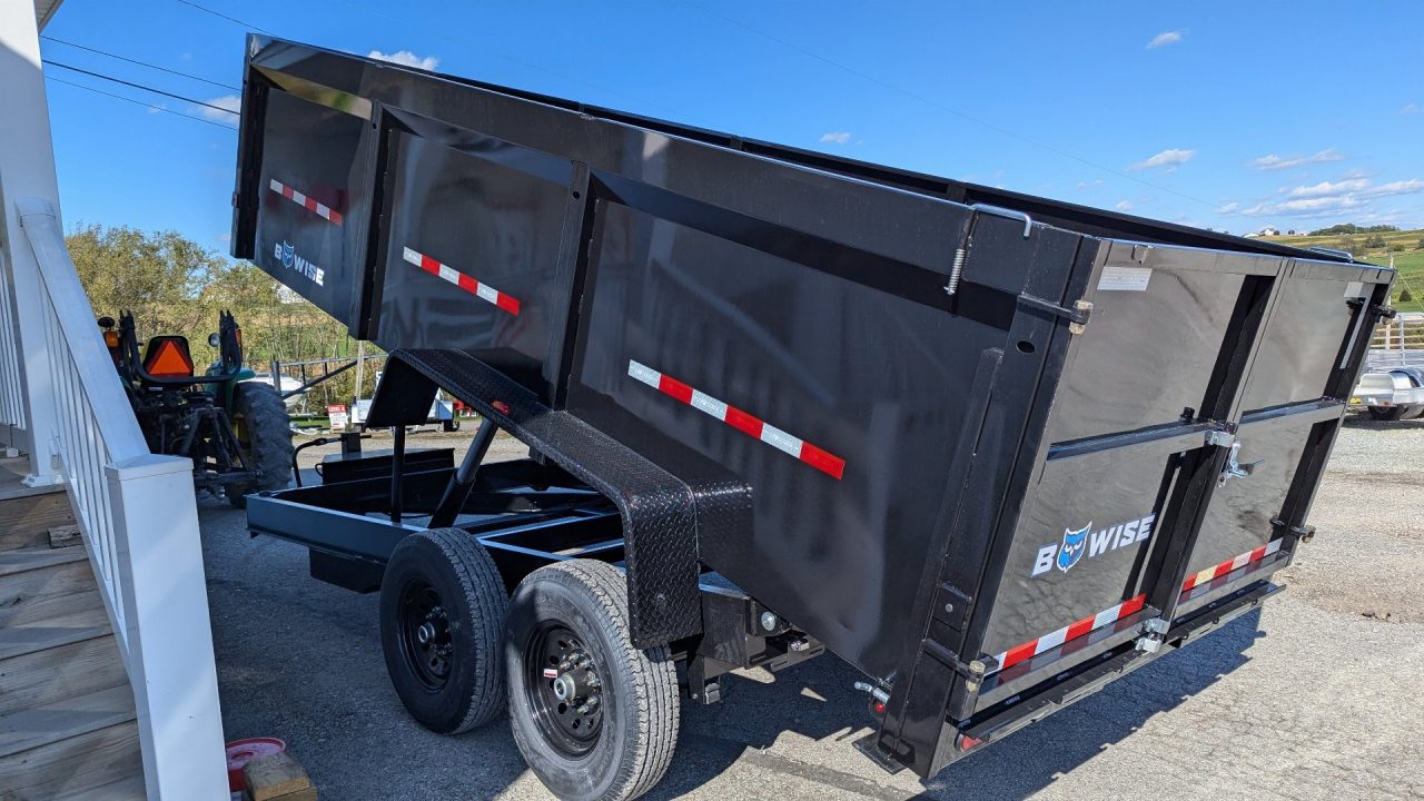 New 2027 BWise 6'9" x 16 Lo Pro Equipment Dump w/ 44" High Fixed Sides
