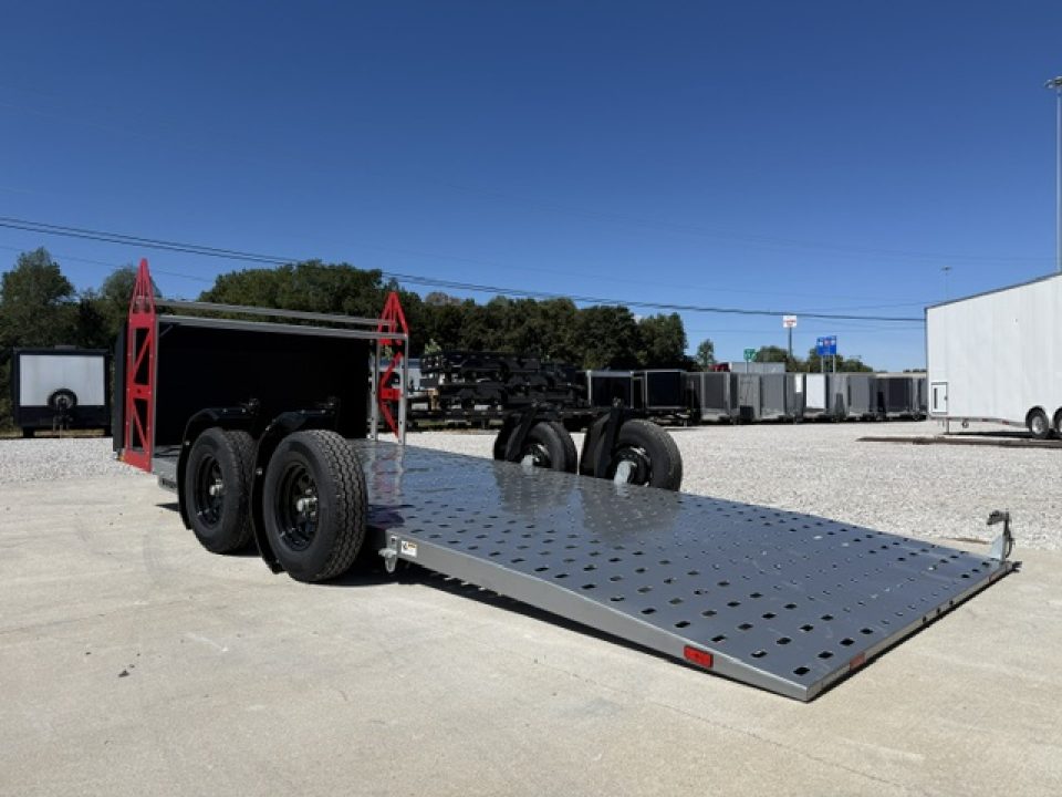 New Futura SHIFTR 8000- Hydraulic Lowering Trailer W/ Tyre Rack, Jockey Jack, Spare Tire, Winch and Rock Guard
