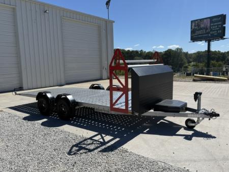 New Futura SHIFTR 8000- Hydraulic Lowering Trailer W/ Tyre Rack, Jockey Jack, Spare Tire, Winch and Rock Guard