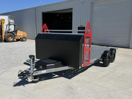 New Futura SHIFTR 8000- Hydraulic Lowering Trailer W/ Tyre Rack, Jockey Jack, Spare Tire, Winch and Rock Guard