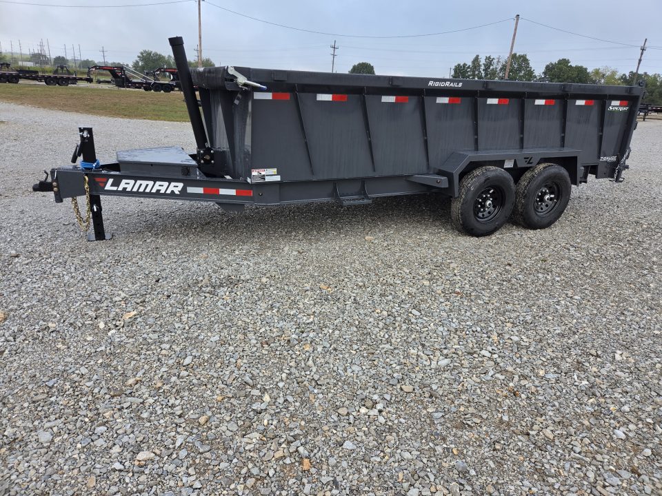 New 2027 Lamar 83X16 TANDEM 14K TELESCOPIC DUMP W/36" SIDES & 7 GAUGE FLOOR