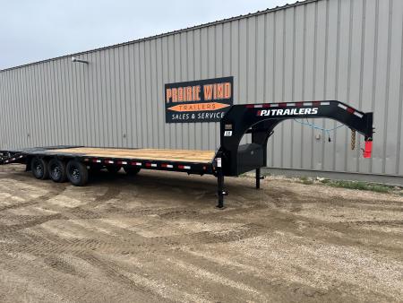 New 2027 PJ Trailers 28 LS Gooseneck Triple Axle Flatbed Trailer