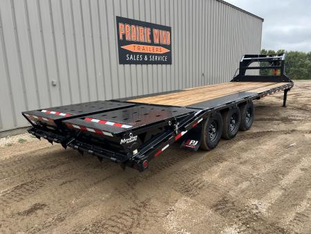 New 2027 PJ Trailers 28 LS Gooseneck Triple Axle Flatbed Trailer