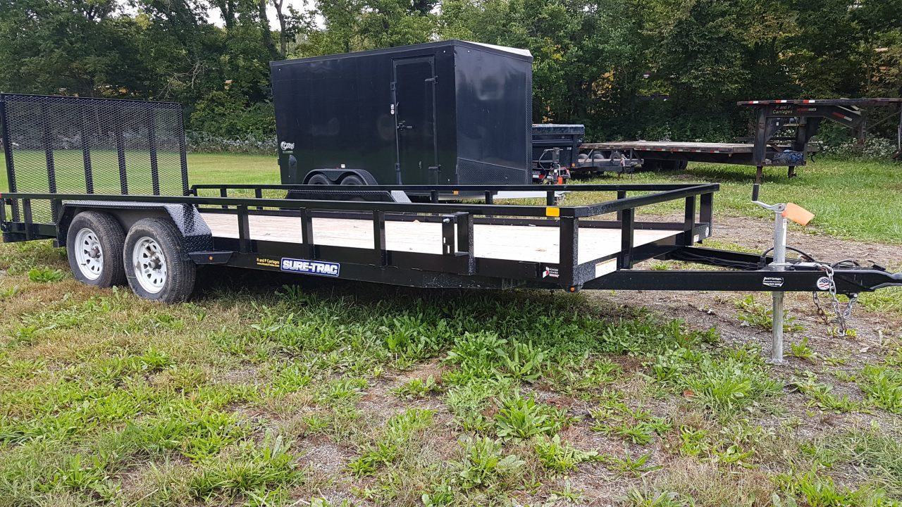 Used 2025 Sure-Trac 7x20 Tube Top Utility Trailer 7K