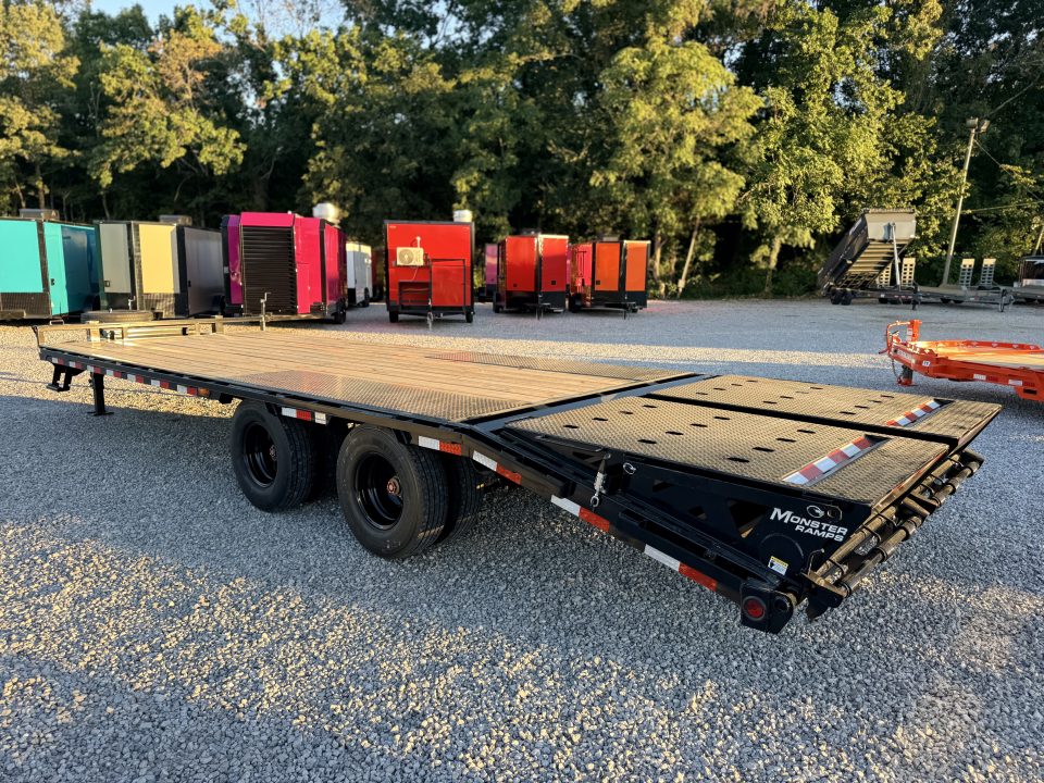 New 2027 PJ Trailers 102X25 PINTLE HITCH 25900 GVWR MEGA RAMPS Equipment Trailer