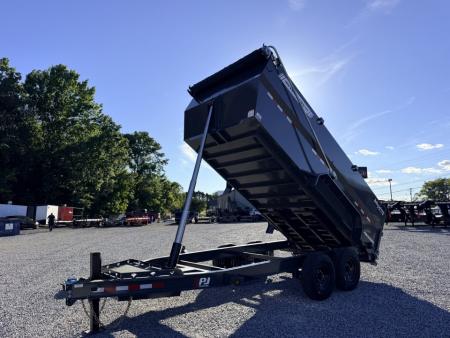 New 2027 PJ Trailers 7X16 (4FT WALL) 6 STAGE TELESCOPIC DUMP TRAILER 17600 GVWR Dump Trailer