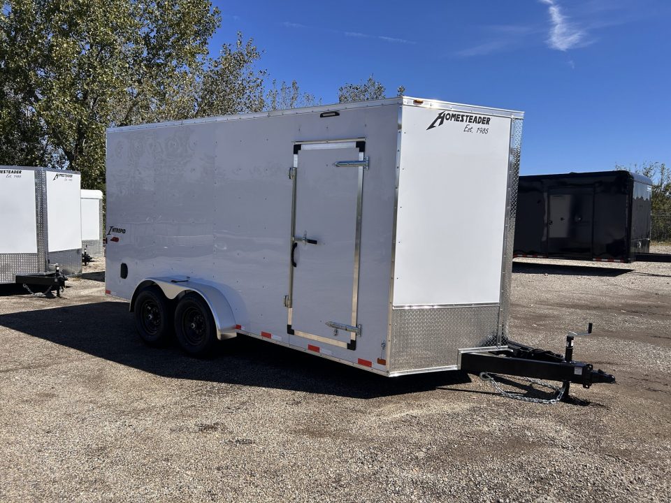 New 2027 Homesteader Trailer INTREPID 7 X 16 FT CARGO TRAILER HD 14K GVWR RAMP DOOR 7 FT INTERIOR