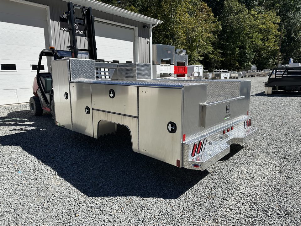 New Martin Truck Bodies Aluminum HFSB Service Body DRW 84" CA Cab and Chassis Tall Front Compartment Diamond Tread Service Bodies