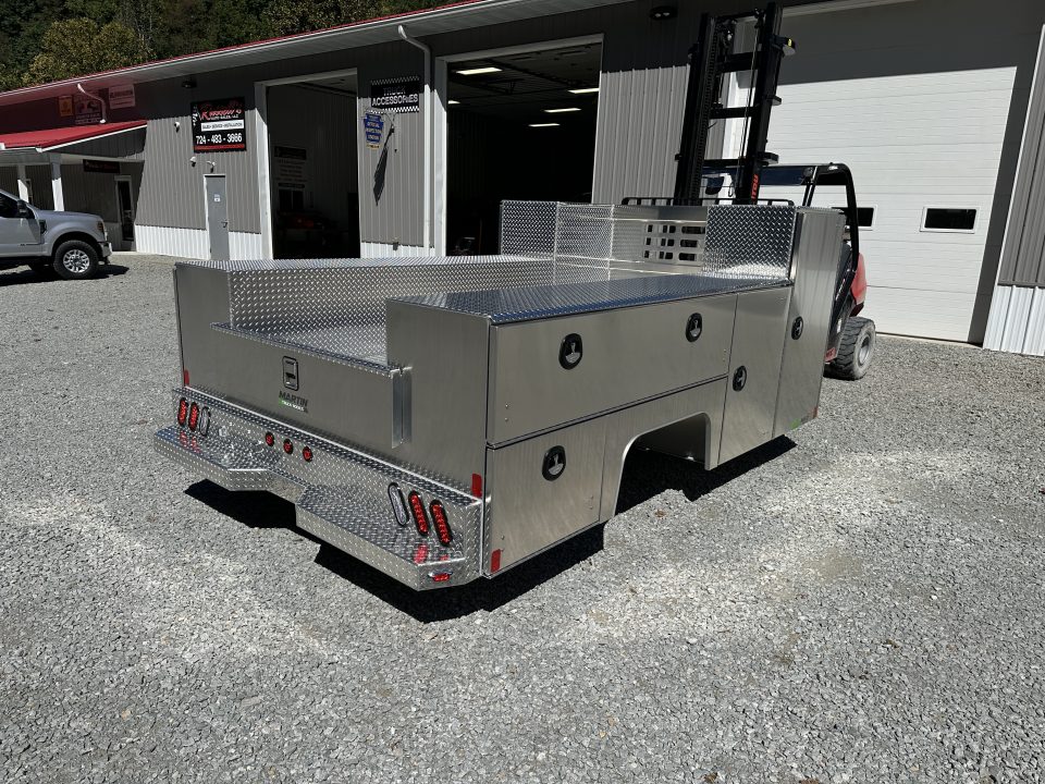 New Martin Truck Bodies Aluminum HFSB Service Body DRW 84" CA Cab and Chassis Tall Front Compartment Diamond Tread Service Bodies