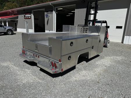 New Martin Truck Bodies Aluminum HFSB Service Body DRW 84" CA Cab and Chassis Tall Front Compartment Diamond Tread Service Bodies