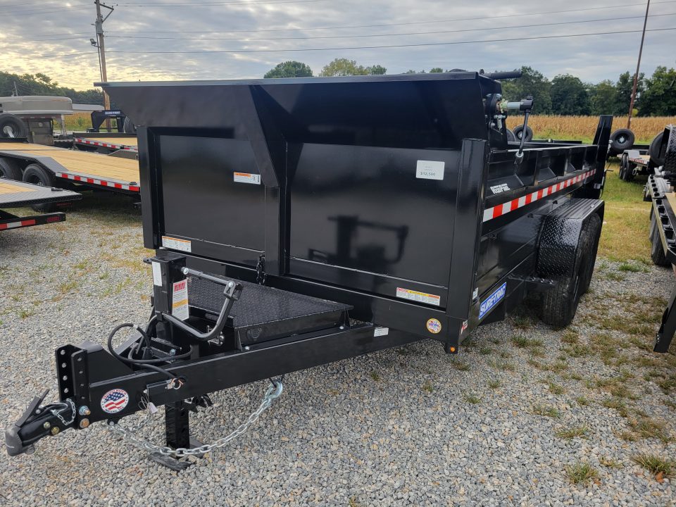 New 2027 Sure-Trac 7x14 HD Low Profile Scissor 14k Dump Trailer