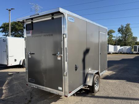 New 2027 6 X 12 Lightning ALL ALUMINUM Enclosed Trailer with 7ft Interior with ramp - Rear Spoiler