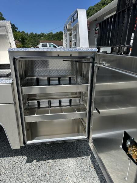 New Martin Truck Bodies Aluminum Gooseneck Service Body DRW 8' Diamond Tread * Interior Lights * Clear Lens * Back Window CutOut Gooseneck Bodies