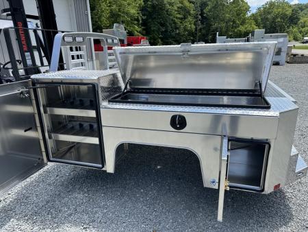 New Martin Truck Bodies Aluminum Gooseneck Service Body DRW 8' Diamond Tread * Interior Lights * Clear Lens * Back Window CutOut Gooseneck Bodies