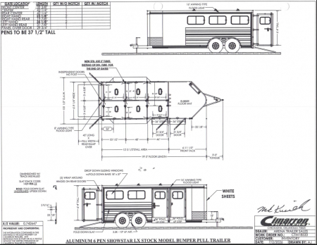 New 2027 Cimarron Trailers 6 Pen Showstar LX Stock Bumper Pull Pen Trailer