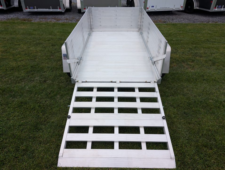 New 2027 Mission MU54X8AR 2.0 Landscape Trailer 2200 LB. GVW, 20 INCH SOLID SIDES, 4 D-RINGS, REAR BIFOLD TAILGATE, ALUMINUM WHEELS, NEW