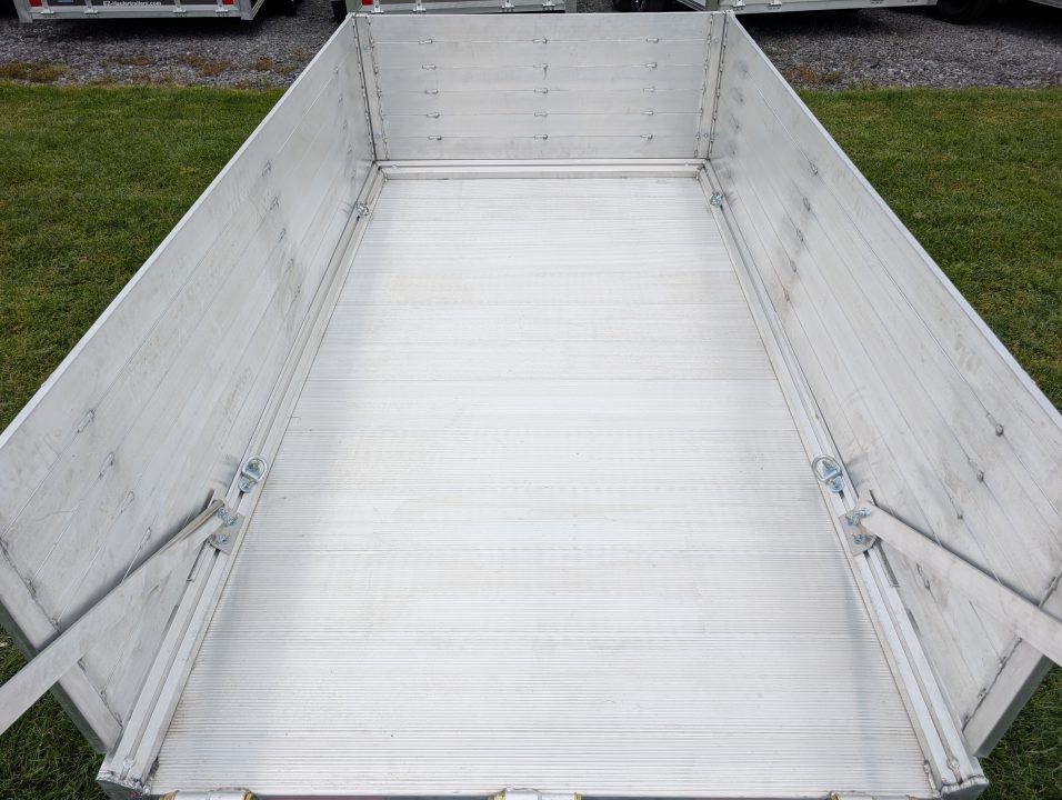New 2027 Mission MU54X8AR 2.0 Landscape Trailer 2200 LB. GVW, 20 INCH SOLID SIDES, 4 D-RINGS, REAR BIFOLD TAILGATE, ALUMINUM WHEELS, NEW