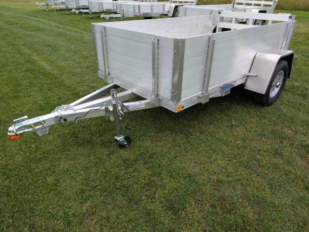 New 2027 Mission MU54X8AR 2.0 Landscape Trailer 2200 LB. GVW, 20 INCH SOLID SIDES, 4 D-RINGS, REAR BIFOLD TAILGATE, ALUMINUM WHEELS, NEW