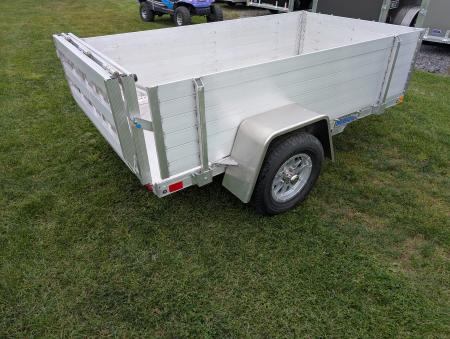 New 2027 Mission MU54X8AR 2.0 Landscape Trailer 2200 LB. GVW, 20 INCH SOLID SIDES, 4 D-RINGS, REAR BIFOLD TAILGATE, ALUMINUM WHEELS, NEW