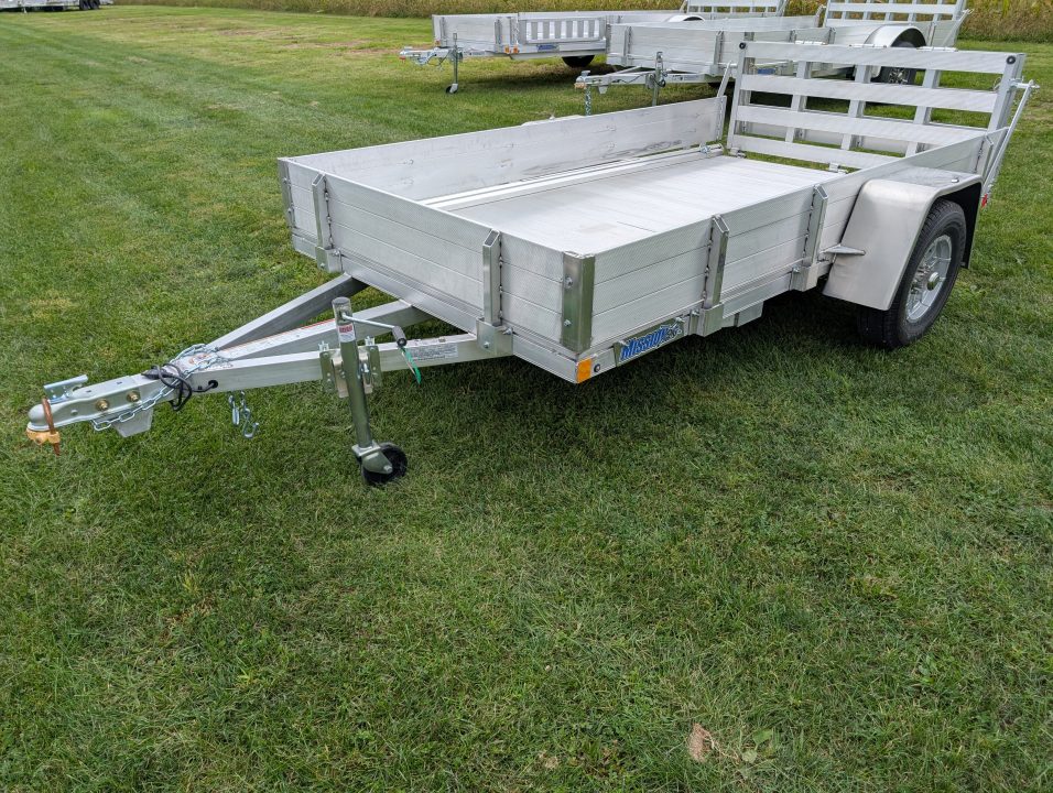 New 2027 Mission MU66X10AR 2.0 Landscape Trailer 2200 LB. GVW, 10 INCH SOLID SIDES, 4 D-RINGS, BIFOLD TAILGATE, ALUMINUM WHEELS, NEW