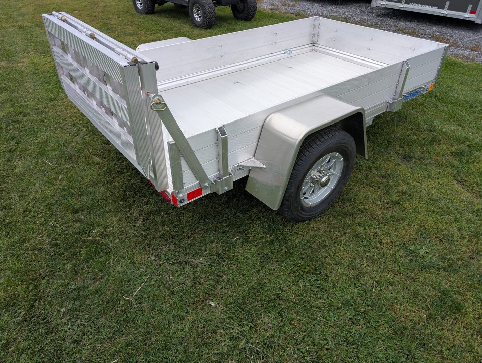 New 2027 Mission MU54X84AR 2.0 Landscape Trailer 2200 LB. GVW, 10 INCH SOLID SIDES, BIFOLD REAR GATE, ALUMINUM WHEELS, NEW