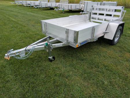 New 2027 Mission MU54X84AR 2.0 Landscape Trailer 2200 LB. GVW, 10 INCH SOLID SIDES, BIFOLD REAR GATE, ALUMINUM WHEELS, NEW