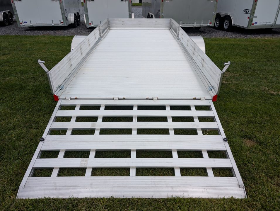 New 2027 Mission MU 80X14 AR 2.0 ATV Trailer 15 FOOT ATV, 2990 LB. GVW, BIFOLD REAR GATE, SIDE RAMPS, ALUMINUM WHEELS, NEW