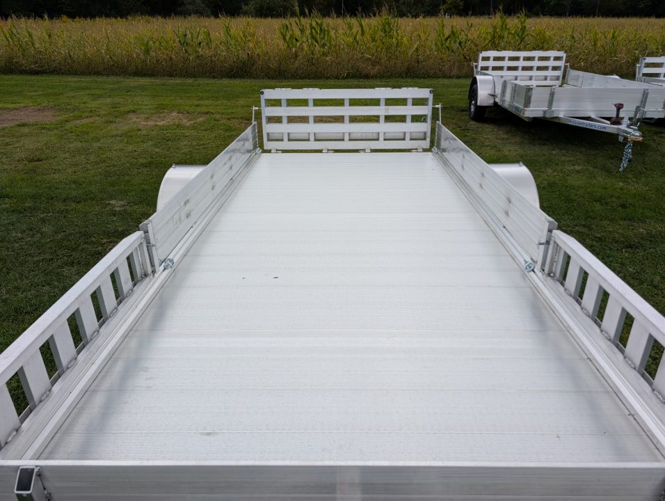 New 2027 Mission MU 80X14 AR 2.0 ATV Trailer 15 FOOT ATV, 2990 LB. GVW, BIFOLD REAR GATE, SIDE RAMPS, ALUMINUM WHEELS, NEW