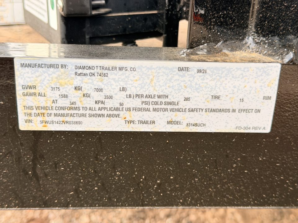New 2027 Diamond T 7-14 Ramp Gate Utility 7K GVWR