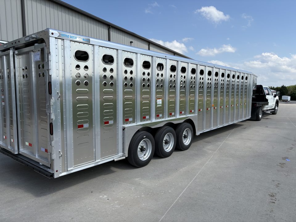 New 2027 Merritt 8x32ft Cattle Baron Livestock Trailer Triple axle