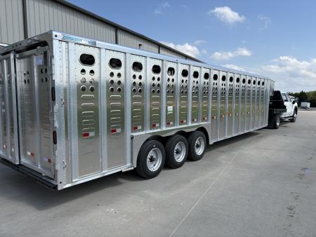 New 2027 Merritt 8x32ft Cattle Baron Livestock Trailer Triple axle